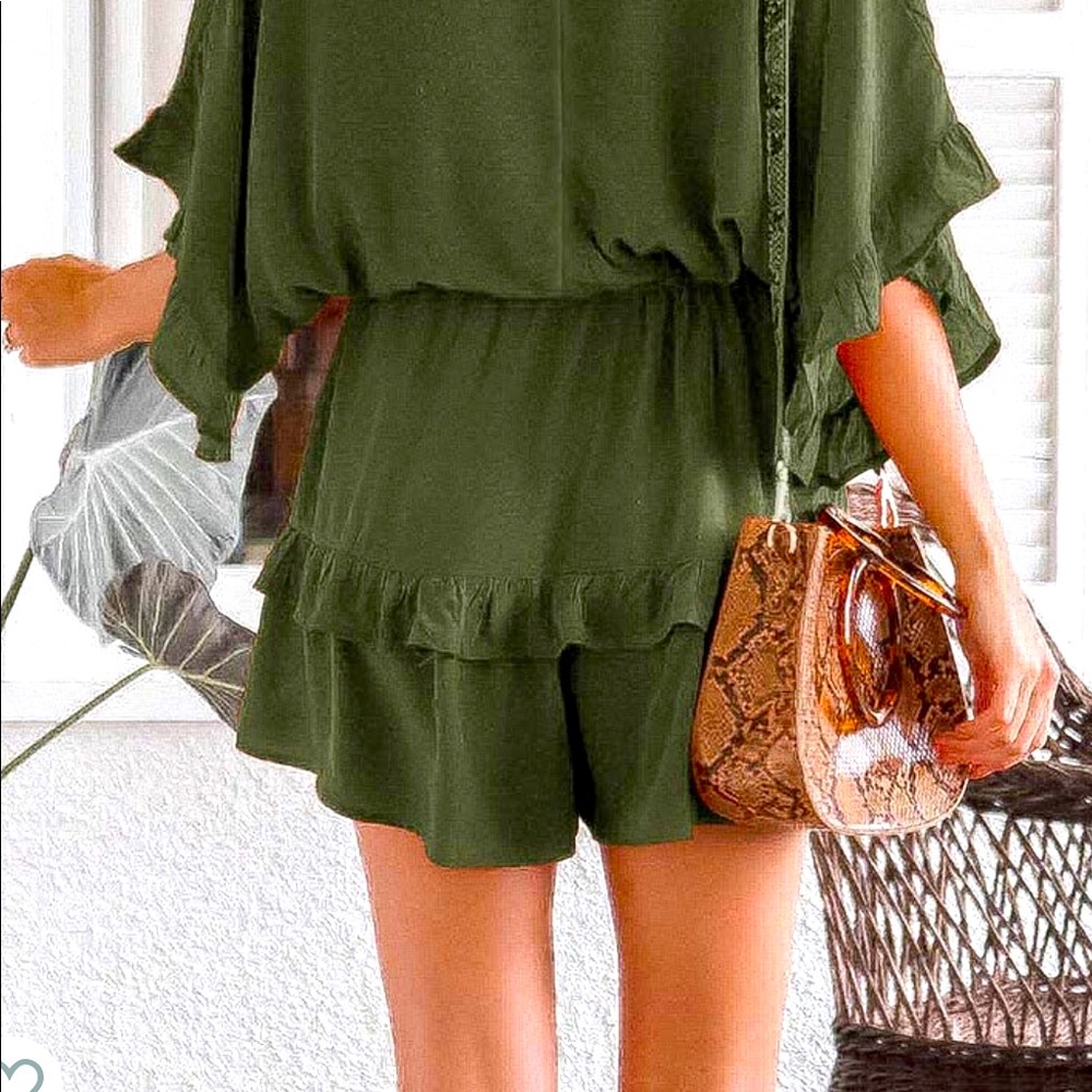 Valphiso army green romper
